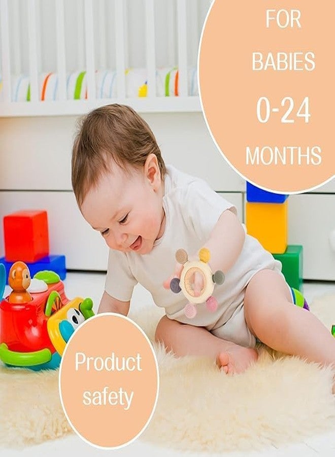 lizepto Baby Toy - 2 in 1 Teether for Infants | Silicone & Neem Wood Teether | BPA Free, Soft, Safe & Non-Toxic Chewing Toy for Babies | Natural Soothing Relief (Pack of 1 Random Color) - Image 5