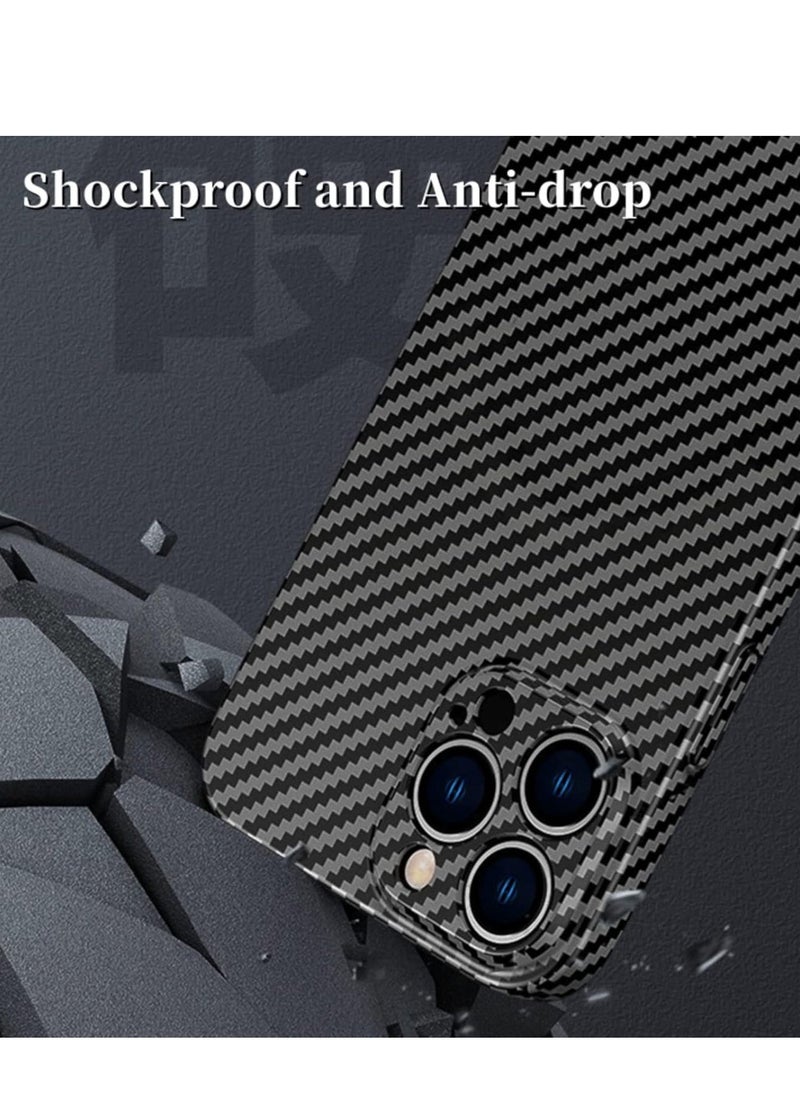 Raxoom Personality Handsome Light Thin Carbon Fiber Pattern PC Phone case Compatible with iPhone 11 Pro Unique Comfortable Cool Shockproof Back Cover - Image 2