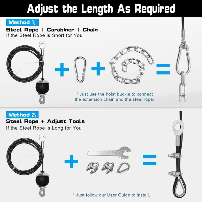 SERTT Weight Cable Pulley System Gym, Upgraded Cable Pulley Attachments for LAT Pull Down, Biceps Curl, Tricep, Arm Workouts - Home Gym Add On Equipment - Image 4