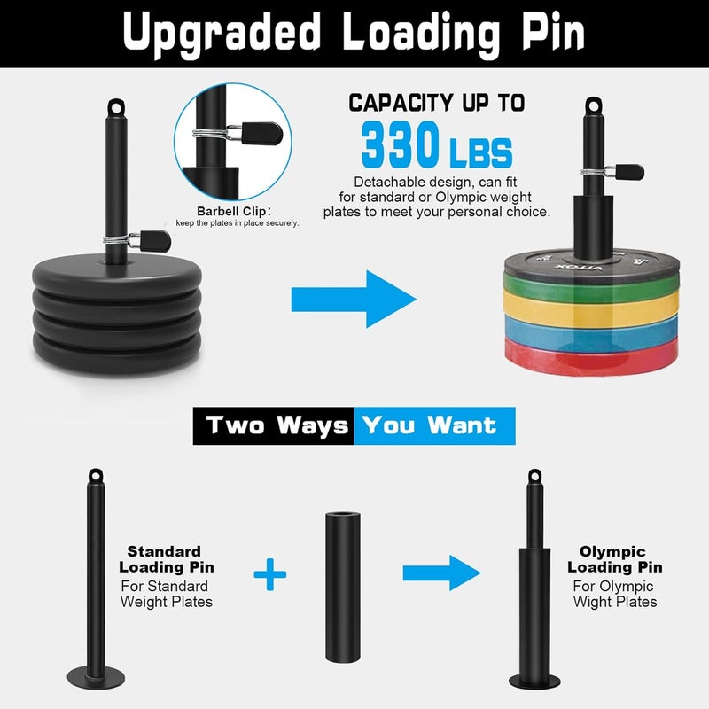 SERTT Weight Cable Pulley System Gym, Upgraded Cable Pulley Attachments for LAT Pull Down, Biceps Curl, Tricep, Arm Workouts - Home Gym Add On Equipment - Image 5