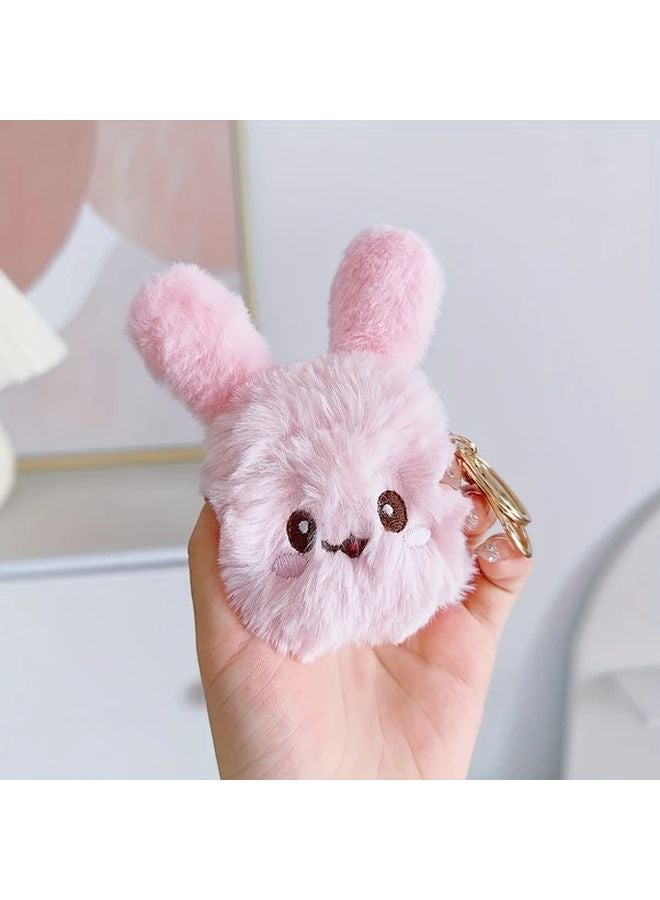 Pink Fluffy Rabbit Protective Case For AirPods 1 2 Wireless Earphones - Image 1