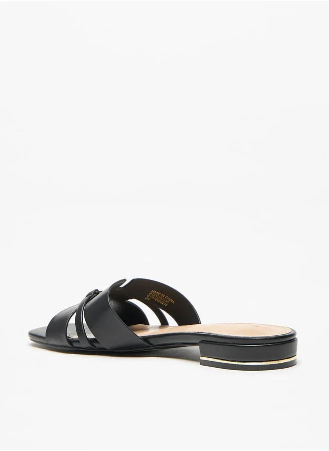 فلورا بيلا من شو إكسبرس Solid Slip-On Flat Sandals