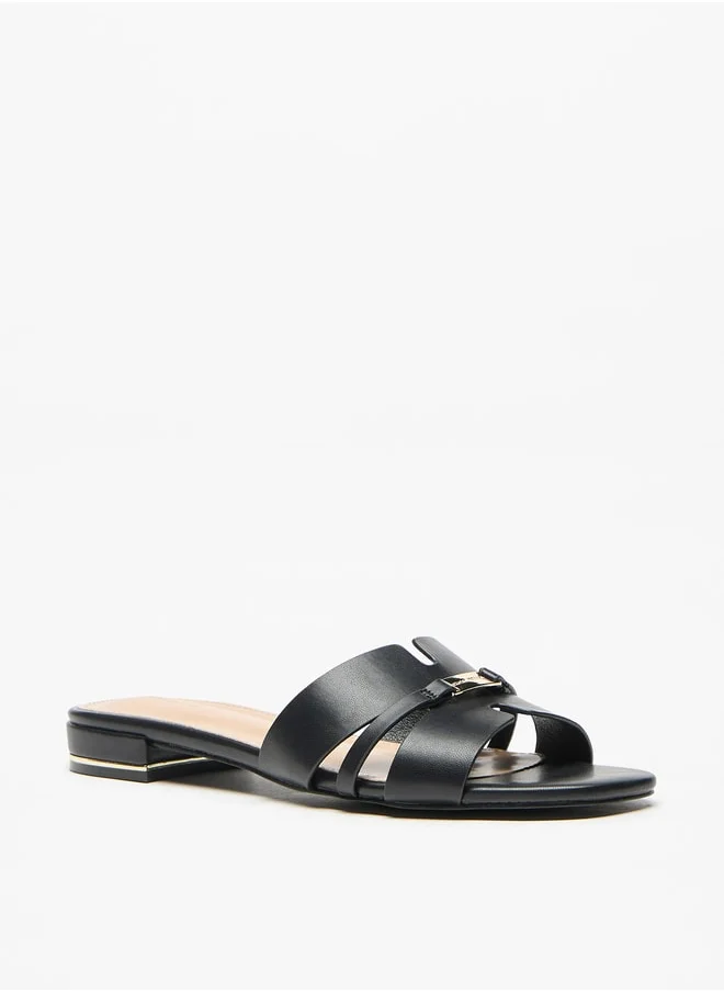 فلورا بيلا من شو إكسبرس Solid Slip-On Flat Sandals