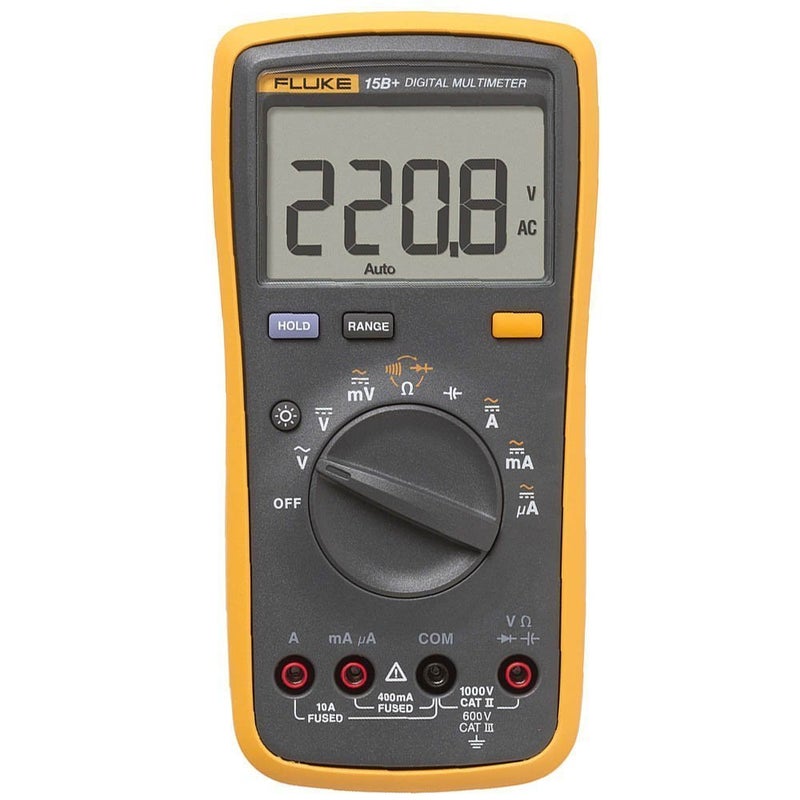 FLUKE Fluke 15B Digital Multimeter 4000 Counts High Voltage Capability LCD Display Temperature Humidity  - Image 3