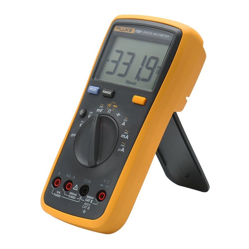 FLUKE Fluke 15B Digital Multimeter 4000 Counts High Voltage Capability LCD Display Temperature Humidity  - Image 2