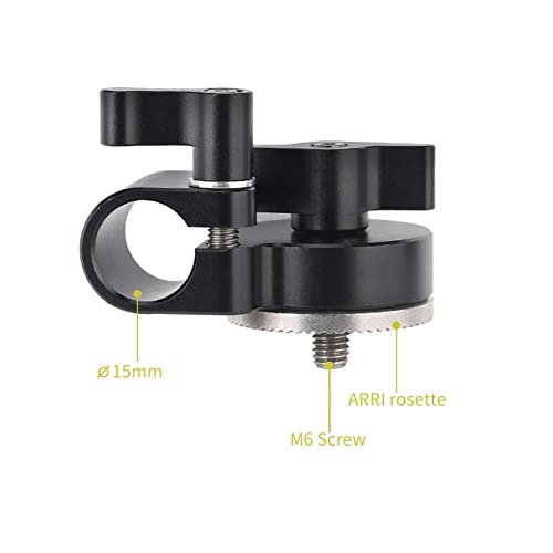 NICEYRIG M6 Thread Rosette Mount to 15mm Single Rod Clamp Compatible with DSLR Camera Rig Railblock Support System - 428 - Image 5