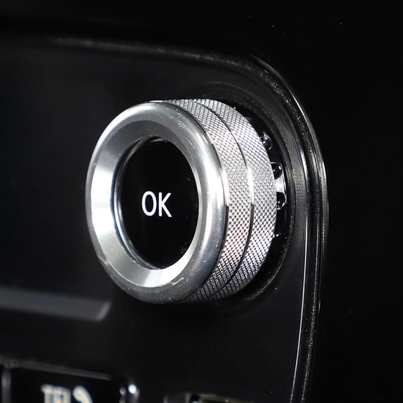 QASULER Aluminum Alloy Center Console Knob Trim Rings - Image 5