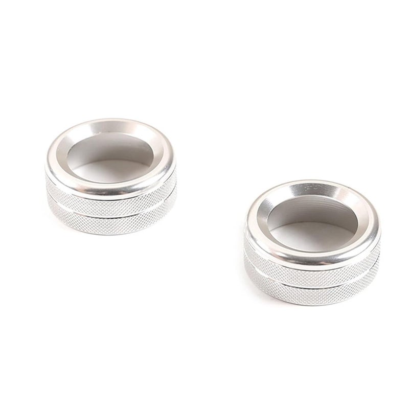 QASULER Aluminum Alloy Center Console Knob Trim Rings - Image 1