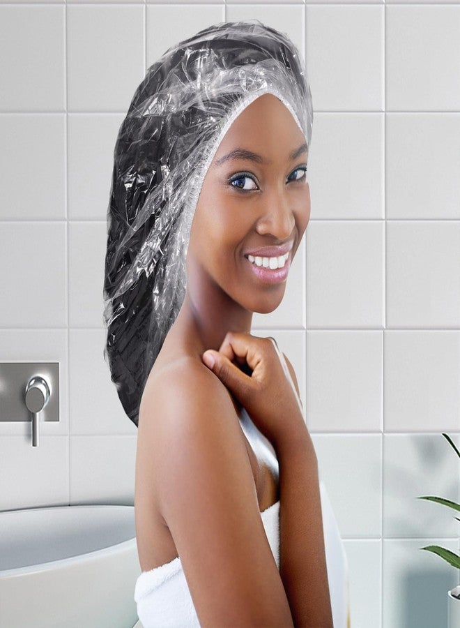 Dyrfolm 50 PCS Disposable Shower Caps - Extra Large, Waterproof Elastic, Thick Hair Caps For Bath & Spa - Image 5