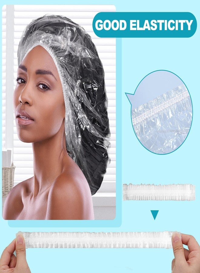Dyrfolm 50 PCS Disposable Shower Caps - Extra Large, Waterproof Elastic, Thick Hair Caps For Bath & Spa - Image 3