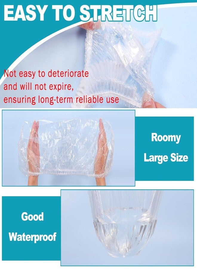 Dyrfolm 50 PCS Disposable Shower Caps - Extra Large, Waterproof Elastic, Thick Hair Caps For Bath & Spa - Image 4