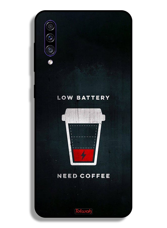 Tolwak Samsung Galaxy A50 Protective Case Cover Low Battery Need Coffee - Image 1