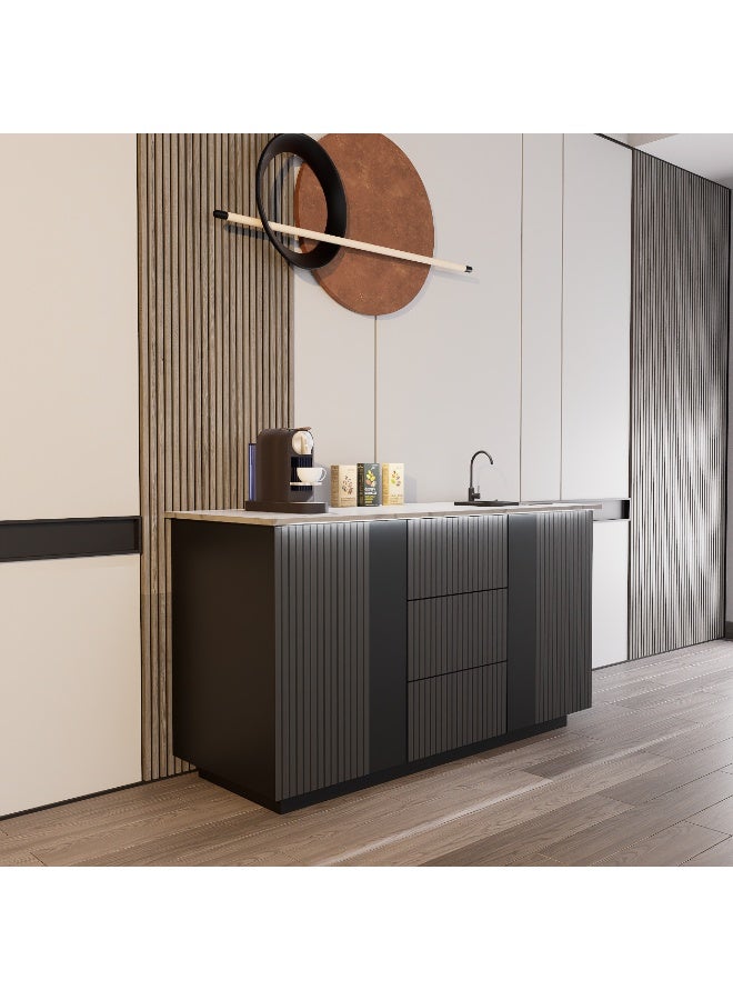 كوفي وورلد ركن القهوة بكج شامل الاضاءة المخفية والرينزر والسلة والحنفية - Image 2