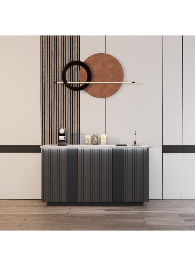 كوفي وورلد ركن القهوة بكج شامل الاضاءة المخفية والرينزر والسلة والحنفية - Image 1