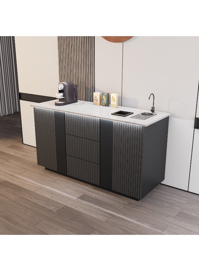 كوفي وورلد ركن القهوة بكج شامل الاضاءة المخفية والرينزر والسلة والحنفية - Image 3