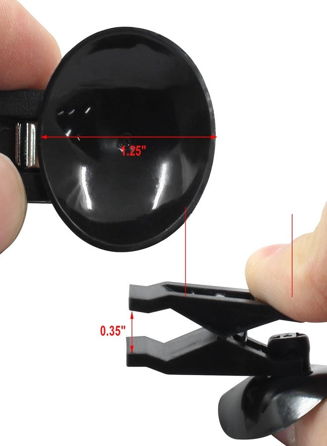 Coufce 6 Packs Shower Curtain Clips Black Suction Cup Clips Shower Curtain Weight Clip for Shower Hanging, Camper Christmas Decor, Home Decoration - Image 3