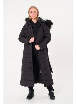 1Tarz 1 style Toridas Casual Winter Full Length Puffer Women's Coat BT180BLACK3  - Image 2