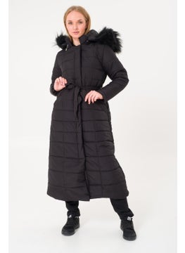 1Tarz 1 style Toridas Casual Winter Full Length Puffer Women's Coat BT180BLACK3  - Image 4