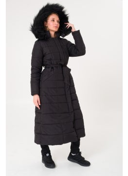 1Tarz 1 style Toridas Casual Winter Full Length Puffer Women's Coat BT180BLACK3  - Image 1