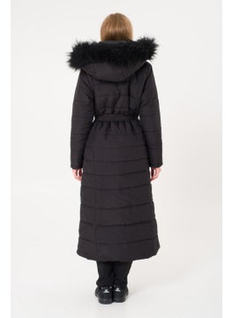 1Tarz 1 style Toridas Casual Winter Full Length Puffer Women's Coat BT180BLACK3  - Image 5