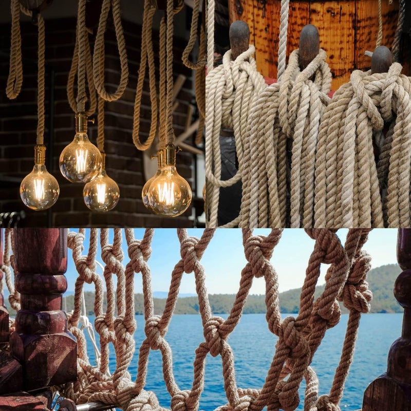 IlikeEC Jute Rope 14mm, 164 Feet 8.5lb Thick Garden Jute Twine String for DIY Cat Scratcher, Gardening, Bundling and Wall Hanging Craft Decorative (Brown) - Image 4