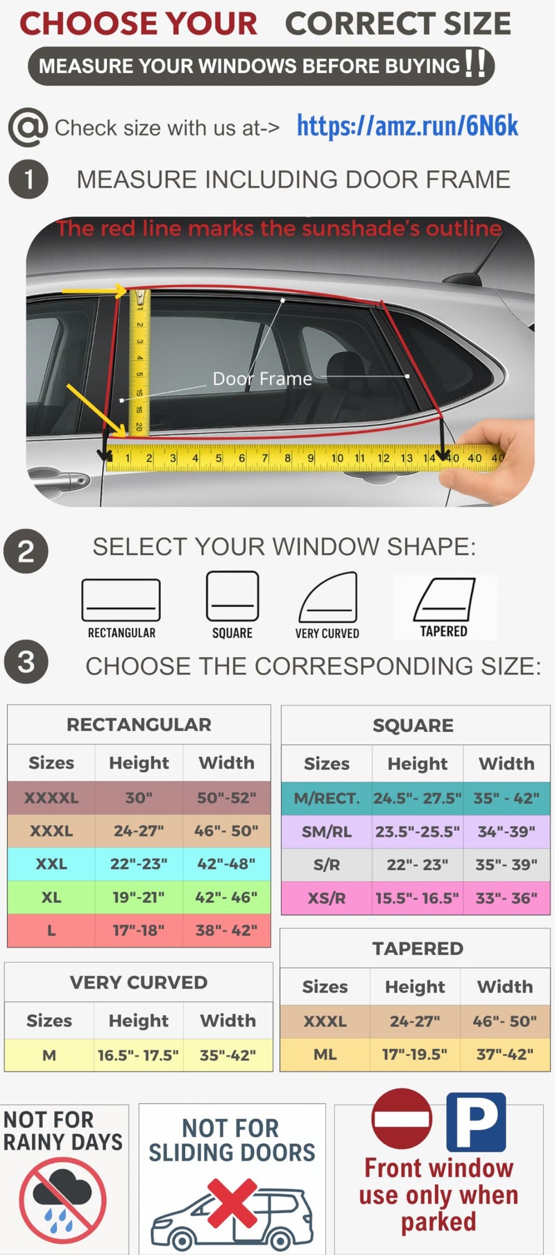 Qualizzi XXL/Car Side Window Shades for SUVs (12 Sizes) - Baby Protection from Sun, Heat, Bugs & Privacy, Double-Layered Stretchy Mesh Screens, 2-Pack by Qualizzi - Image 2