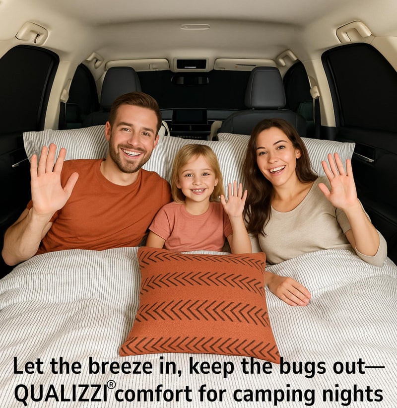 Qualizzi XXL/Car Side Window Shades for SUVs (12 Sizes) - Baby Protection from Sun, Heat, Bugs & Privacy, Double-Layered Stretchy Mesh Screens, 2-Pack by Qualizzi - Image 5