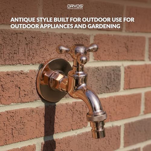 Orvos Water Tap, Monarch, Peaceful Edition, Full Brass Faucet, Royal Golden Color, for Gardens, Watering Plants, and Outdoor Washing Machines - Image 4