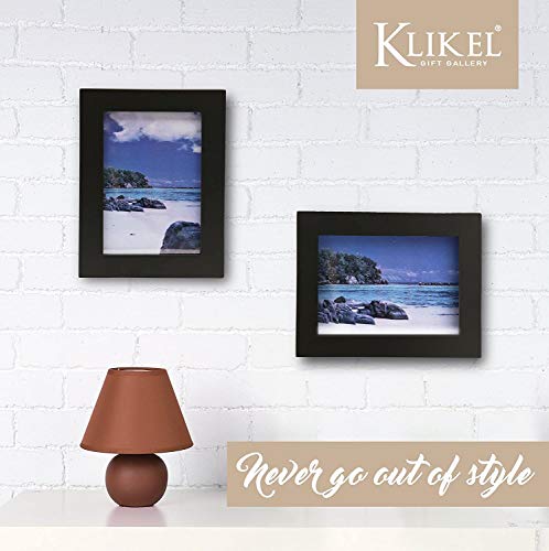 Klikel Black Picture Frame - Set of 2 4 X 5 Black Wooden Photo Frame - Made of Real Wood With Glass Photo Protection - Wall Hanging And Table Standing Display - Image 5