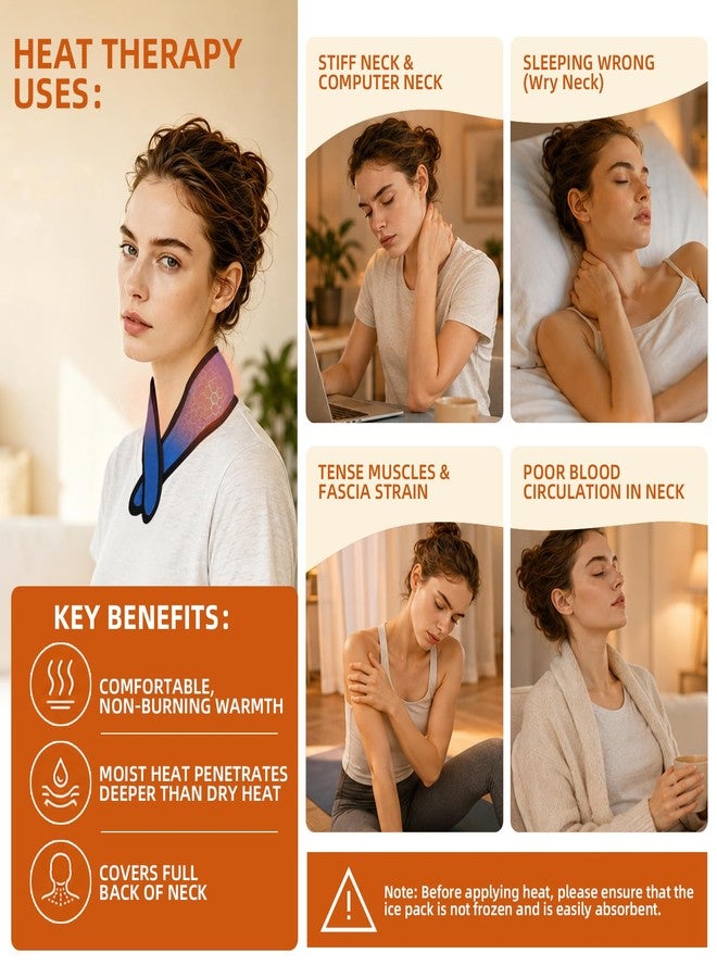 WORLD-BIO Reusable Cooling Neck Ice Pack Wrap, Ice Pack for Neck with 2 Cold Pads - Image 5