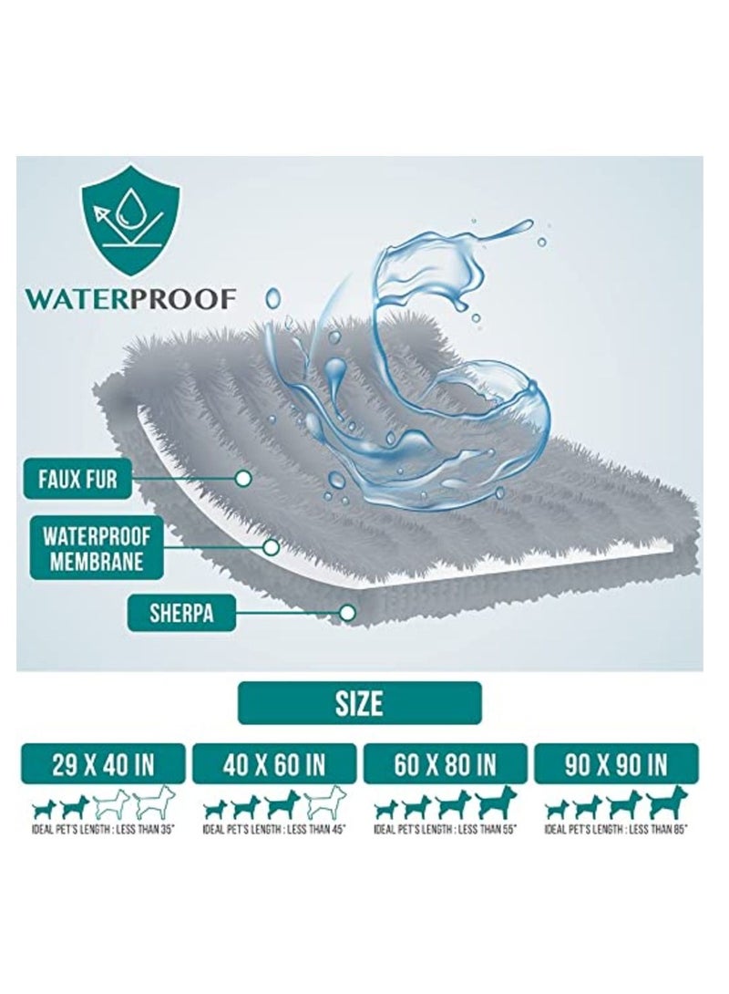 Mei Lifestyle Comfortable Ultra Soft Pet Blanket With Self Warming Soft Cushion with Fleece Hand feel - Image 5