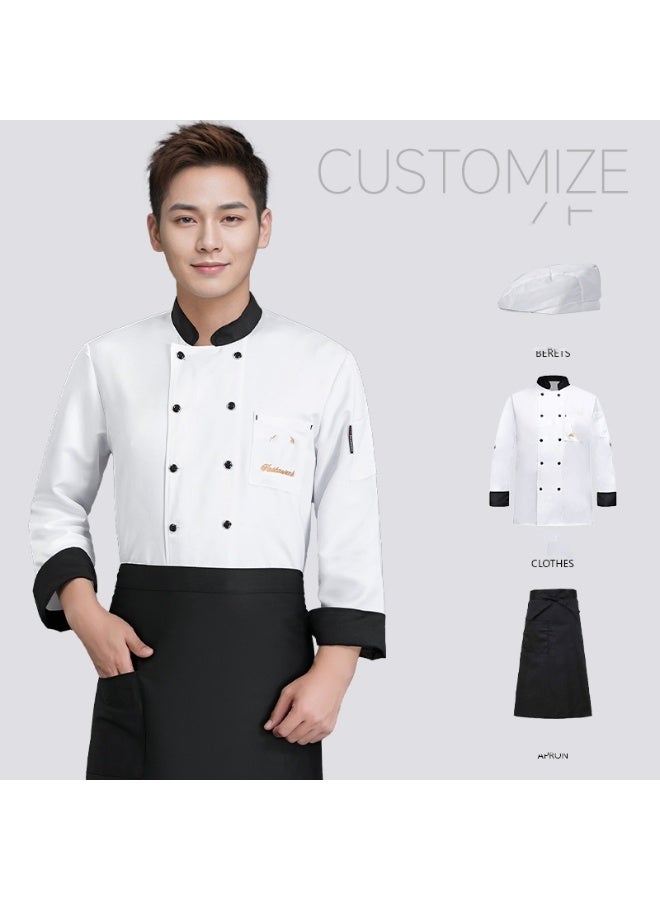 KUYING New Chef Workwear Top+Apron+Hat Set - Image 1