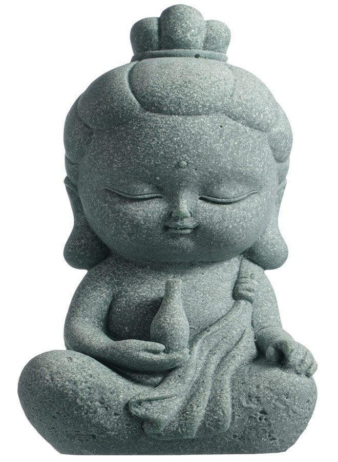 FENGSHUI-CAISHEN تمثال FENGSHUI-CAISHEN صغير Guan Yin - حجر مصنوع يدويًا للتأمل ديكور حوض أسماك زن لسطح المكتب، تمثال صغير Quan Yin، Kwan Yin - Image 1