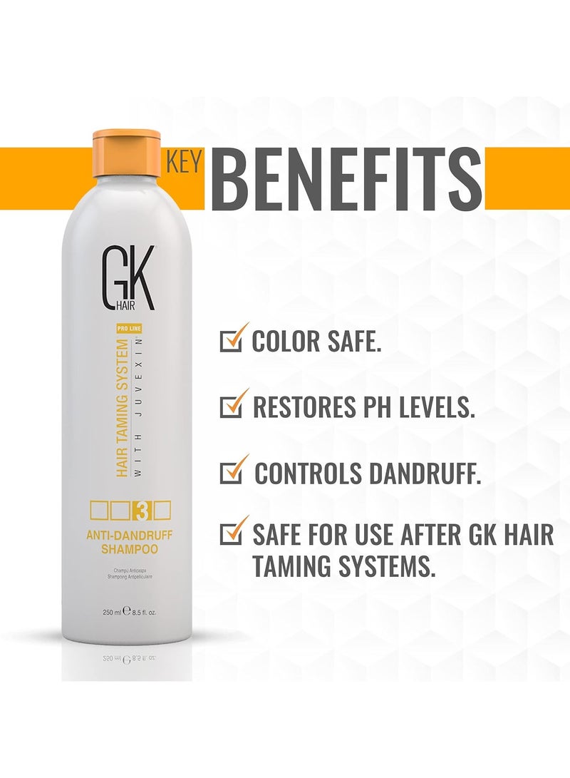 GK Hair Anti Dandruff Shampoo 8.5 Fl Oz/250ml Hair Deep Cleansing and Impurities Remover Anti Residue Sulfate Free Shampoo for Dry Damaged Hair for Men and Women - Image 2