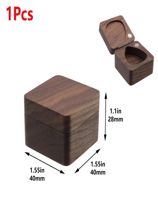 Geesatis Guitar Pick Box Storage Wooden Guitar Picks Case Holder Organizer for Guitarist Musician Gift, 1 Pcs - Image 2