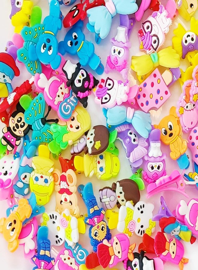 Starlinks Mini Emoji Cartoon Hair Clips Set For Kids and Girls Rainbow Ice Cream Hairpin for Girl, Cute Smiley Design Hair Accessories -Pack of 20 Nos (Assorted) - Image 2