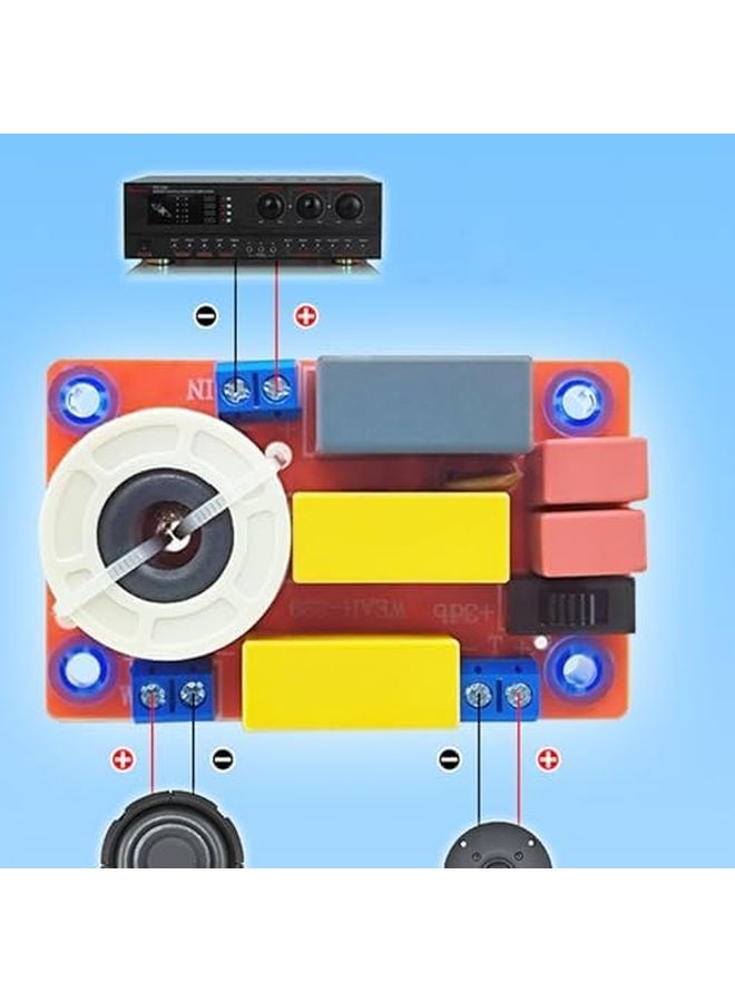 لوحة مرشح تقاطع 100 واط ثنائية الاتجاه، وحدة تقسيم التردد لمكبرات الصوت ذات النغمات العالية والمنخفضة - Image 4