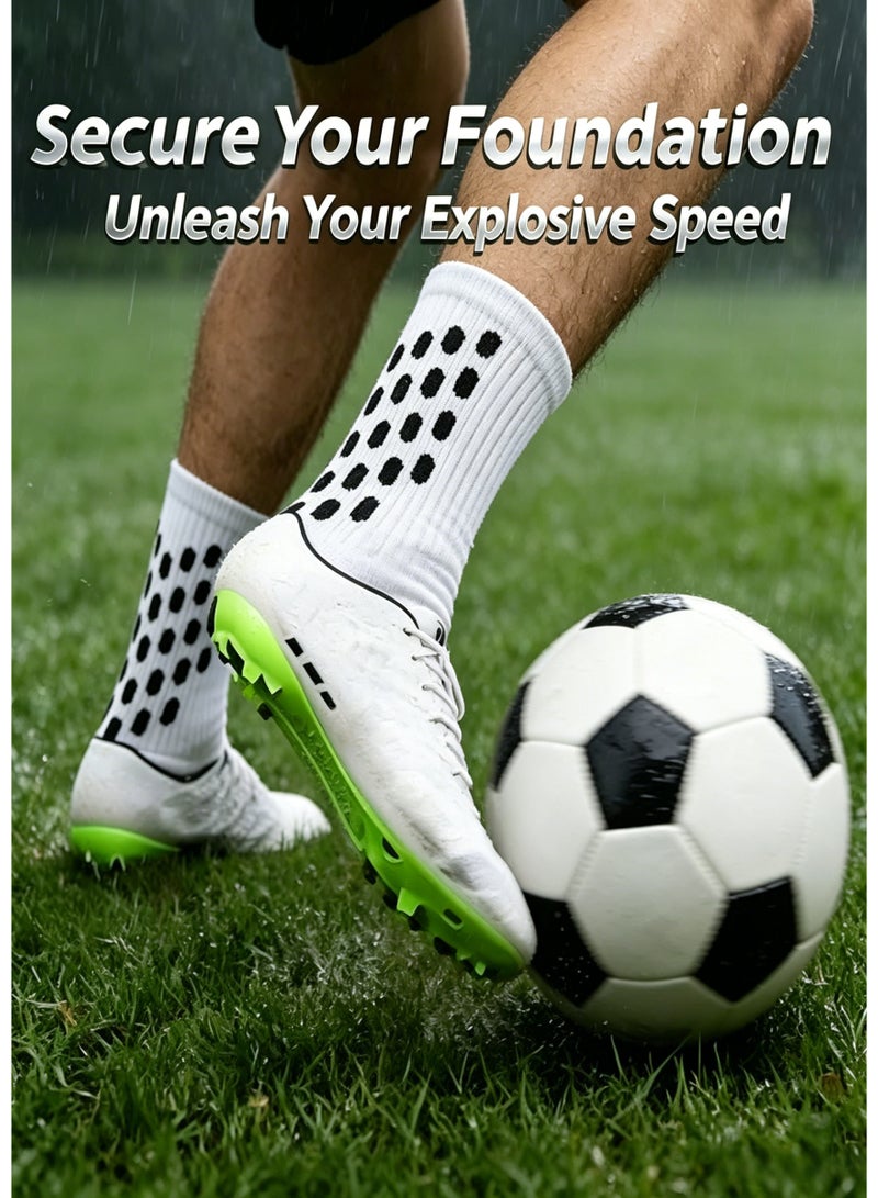 JoyousSto 4 Pairs Grip Soccer Socks  Non Slip Sports Football Basketball Hospital Yoga Socks for Men Women - Image 2