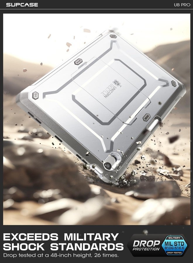 سوبكيس جراب SUPCASE لجهاز iPad Air مقاس 13 بوصة طراز M2 2024 مع حامل قلم (يونيكورن بيتل برو)، [واقي شاشة مدمج وحامل] [حماية فائقة] غطاء متين لكامل الجهاز لجهاز iPad Air مقاس 13 بوصة طراز M2، أبيض - Image 4