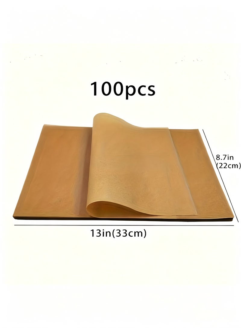 HOMESTAR 100-Pack Pre-Cut Parchment Paper Baking Sheets - 8.7x13 Inch Unbleached Non-Stick, Half Sheet Pan Size - For Baking, Cooking, Grilling, Air Fryer, Steaming, Deep Fryer - Perfect For Home Bakers & Kitchen Enthusiasts - Image 2