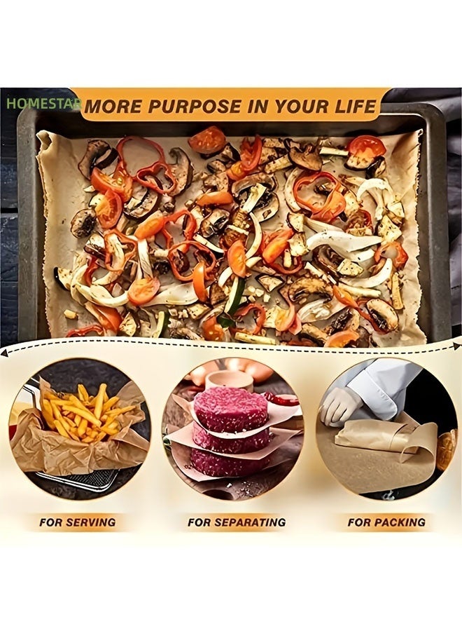HOMESTAR 100-Pack Pre-Cut Parchment Paper Baking Sheets - 8.7x13 Inch Unbleached Non-Stick, Half Sheet Pan Size - For Baking, Cooking, Grilling, Air Fryer, Steaming, Deep Fryer - Perfect For Home Bakers & Kitchen Enthusiasts - Image 5