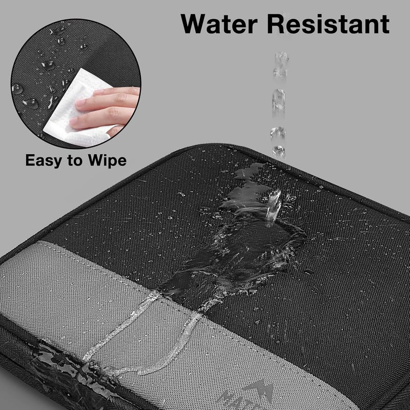MATEIN General standard compliant quality Electronics Organizer Travel Case 2 Pack, Water-Resistant Tech Storage Pouch for Chargers, Cables, Power Banks, Earphones and Accessories, Portable Cord Carrying Bag, Black & Grey | Water Resistant, Tech Organizer Pouch, For Small Electronic Accessories, Portable Electronics Case, For Changer, Earphone Oil resistant - Image 5