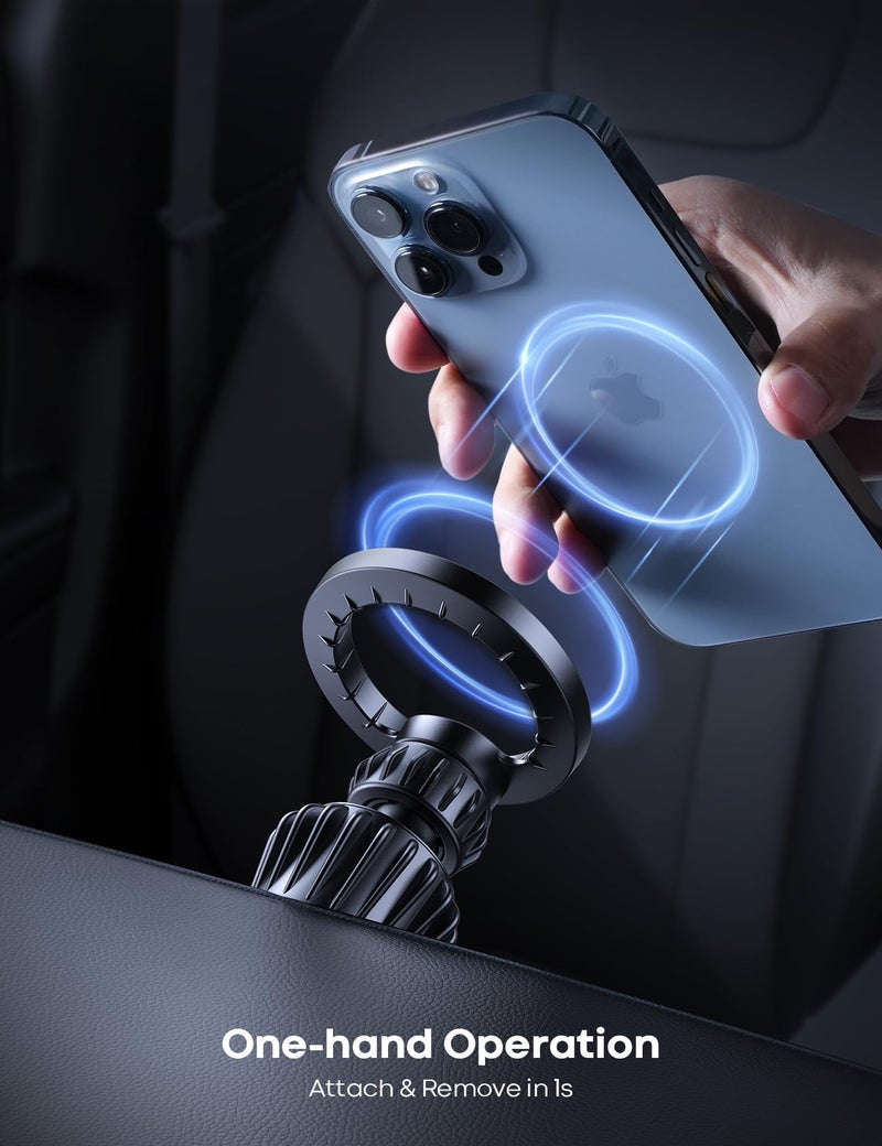 Lamicall for MagSafe Car Mount - [20 Super Magnets] Magnetic Car Phone Mount, Air Vent Phone Holder Car, Hands Free Cell Phone Holder Clip Car Accessories fit iPhone 17 16 15 14 13 Pro Plus Max - Image 4