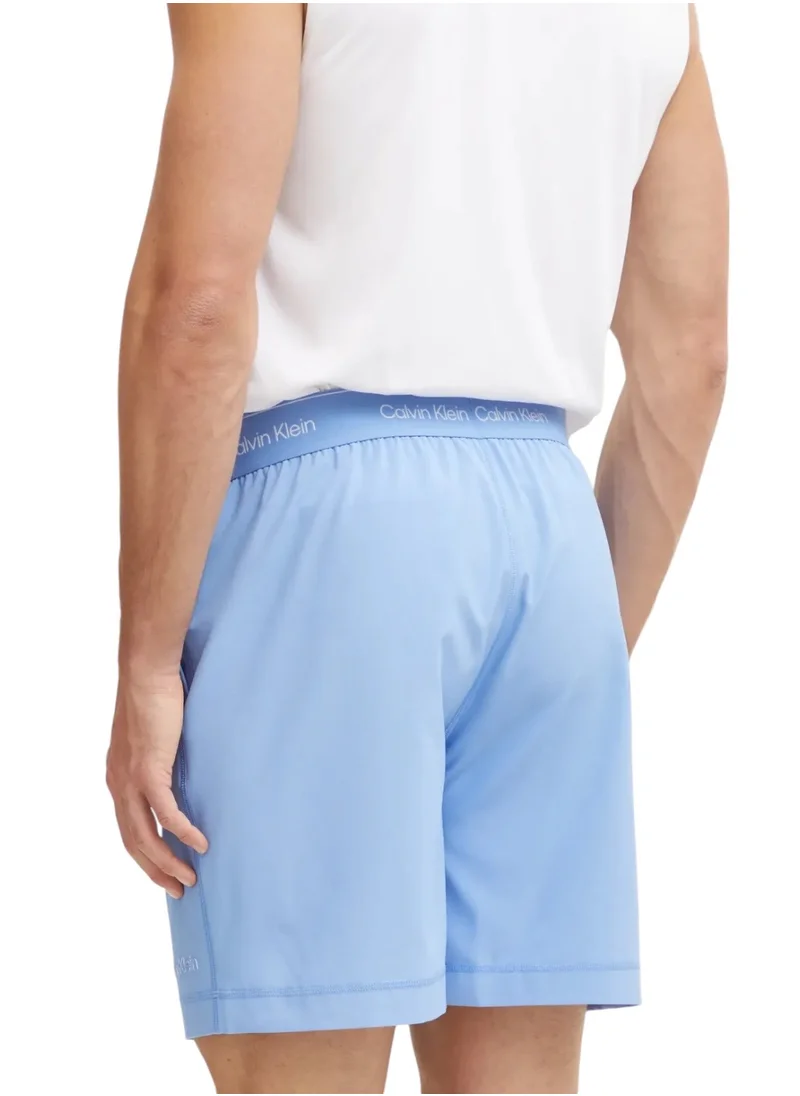 CALVIN KLEIN Men's Woven Gym Shorts - 7" inseam - Polyester, Blue