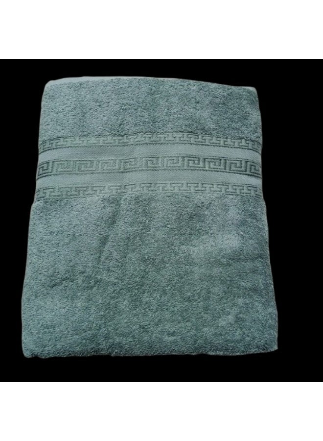 Large cotton towel 90x150 cm light green - Image 1