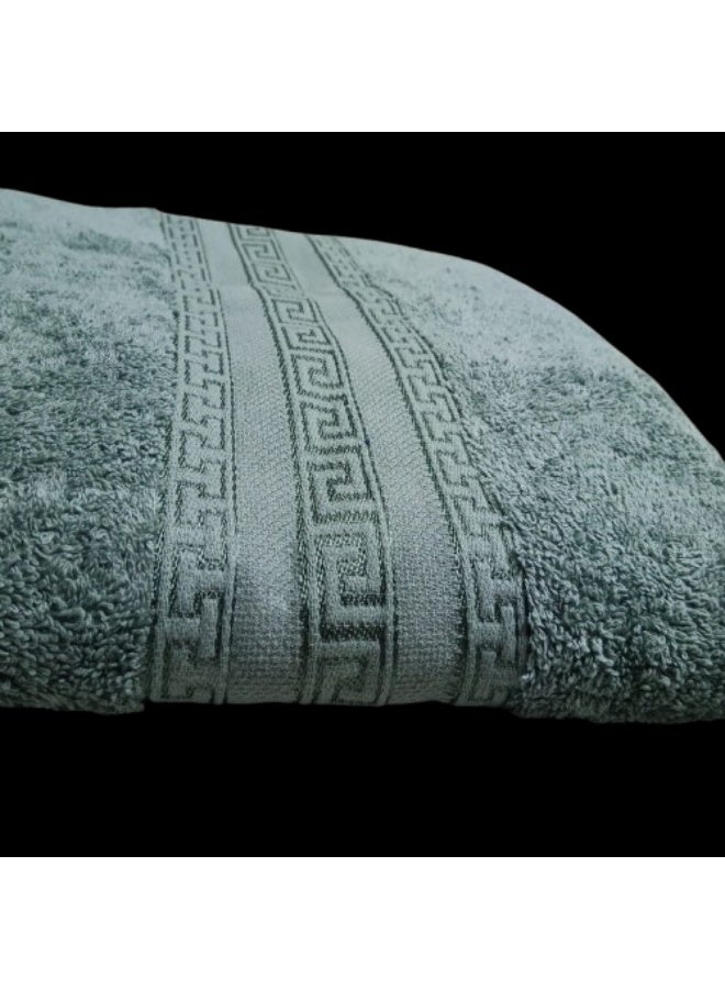 Large cotton towel 90x150 cm light green - Image 3