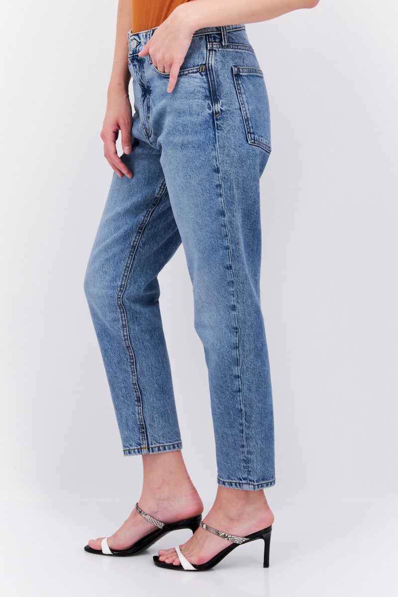 ESPRIT جينز كلاسيكي عتيق مريح للنساء، قابل للتمدد، مغسول، أزرق - Image 4