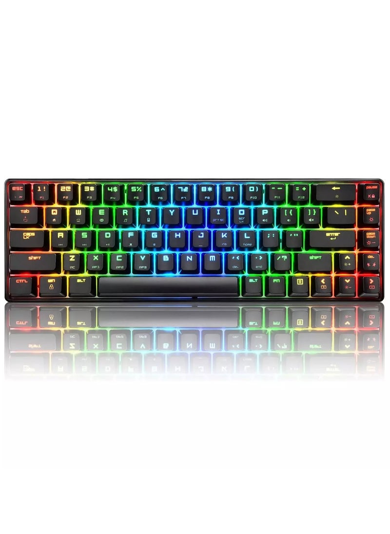 Magic-Refiner - MK14 60% Gaming Mechanical Keyboard - Brown Switch - Full RGB 68 Keys - Type C Detachable Cable PC/Mac Gamer - Image 1