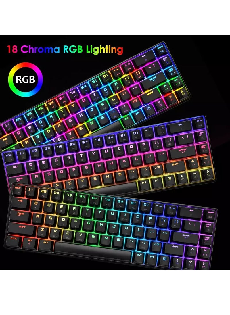 Magic-Refiner - MK14 60% Gaming Mechanical Keyboard - Brown Switch - Full RGB 68 Keys - Type C Detachable Cable PC/Mac Gamer - Image 1