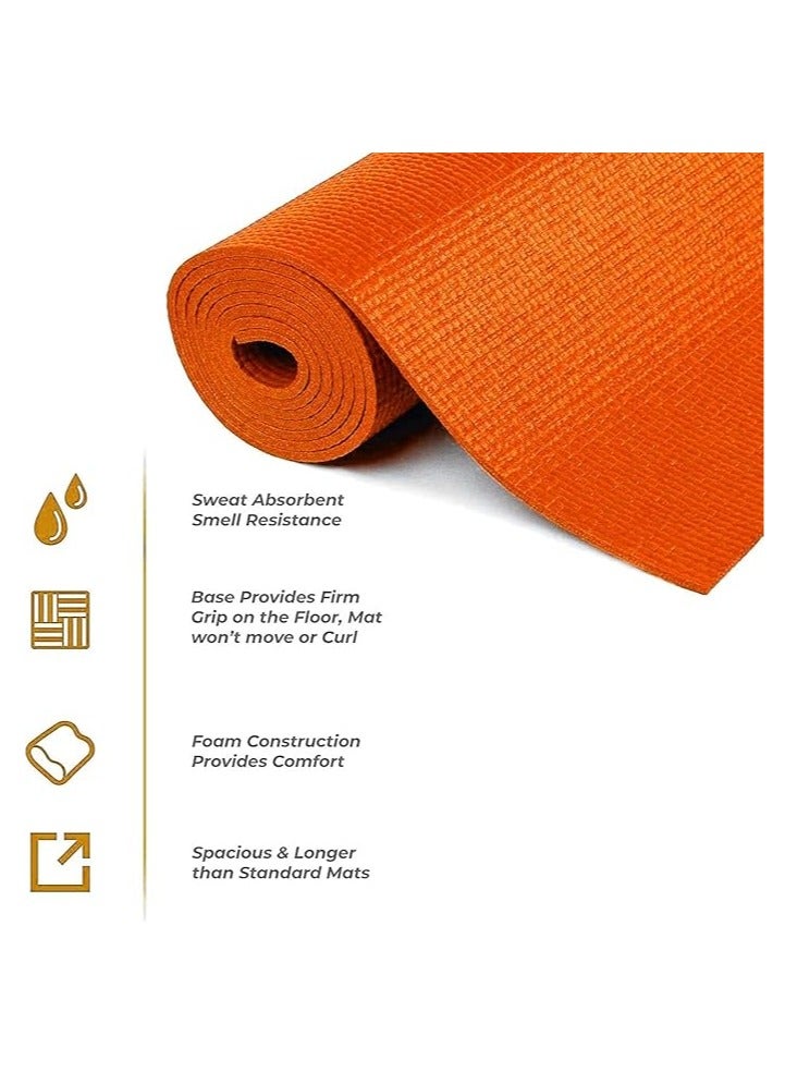 QSHOP Ultimate Premium Non-Slip 6mm Yoga Mat with Attached Carrying Bag Ideal for High Intensity Interval Training, Pilates, Yoga and Many Other Home Exercises from QShop®️  - Image 2